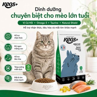[1.5kg-7kg XÁ] Thức Ăn Hạt Cho Mèo Keos- tiết niệu, búi lông, da lông, mèo già, mèo con, mọi lứa tuổi nhiều vị