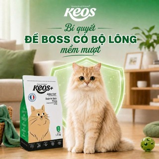[1.5kg-7kg XÁ] Thức Ăn Hạt Cho Mèo Keos- tiết niệu, búi lông, da lông, mèo già, mèo con, mọi lứa tuổi nhiều vị