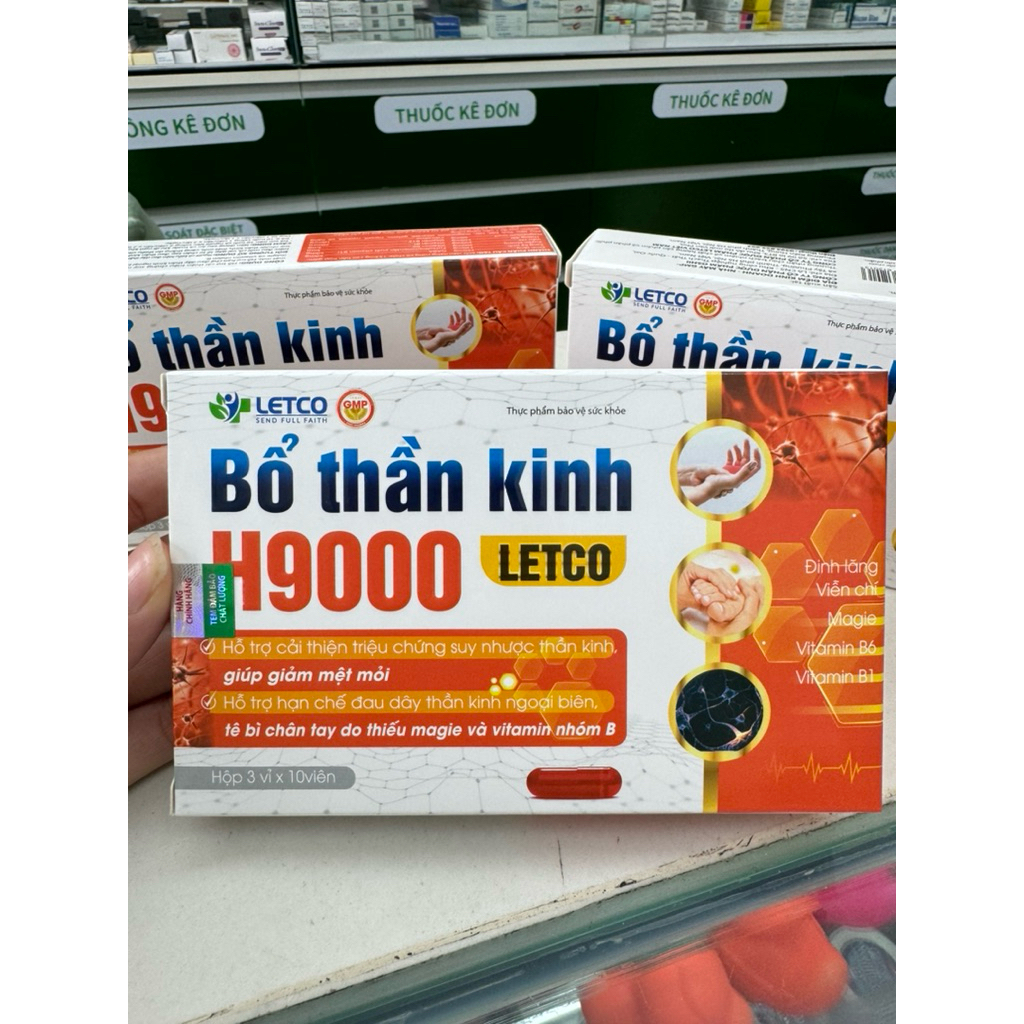 Bổ Thần Kinh H9000 Letco - hộp 30 viên