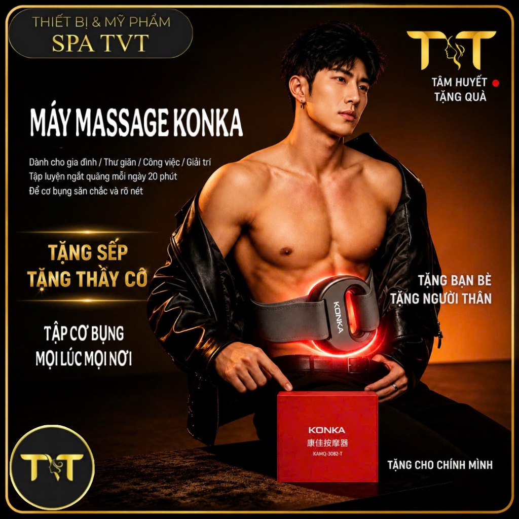 Máy Massage Cầm Tay KONKA Rung Hồng Ngoại Massage Toàn Thân Thư Giãn Cổ Vai Gáy Giảm Mỏi Cơ