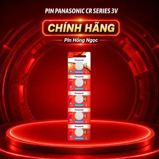 Vỉ 5 viên pin panasonic cr2032 / cr2025 / cr2016 / cr1632 / cr1220 / cr1620 / cr1616 / cr2450 3v