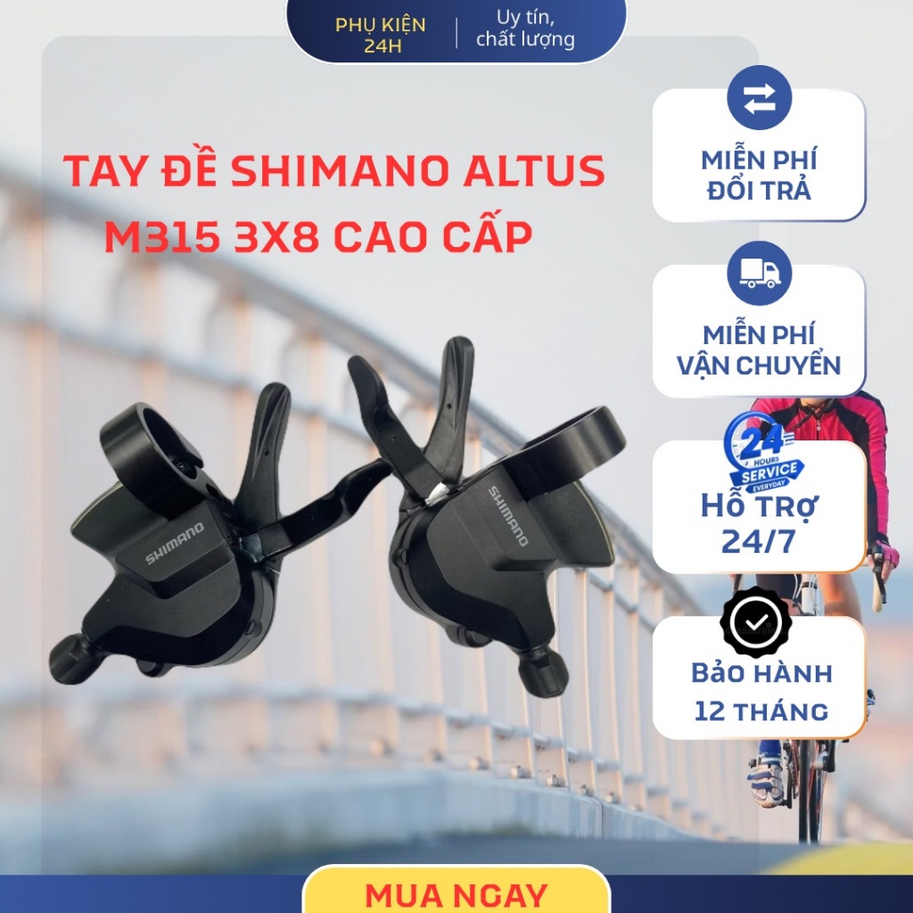 Tay đề Shimano Altus M315 3x8 cho xe đạp