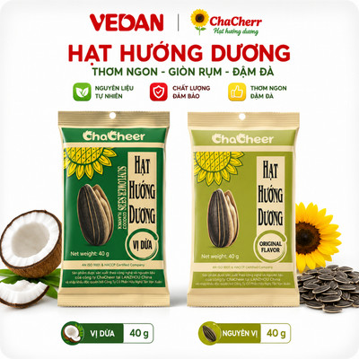 Combo 20 Gói Hạt Hướng Dương CHACHEER Nhập Khẩu 40g