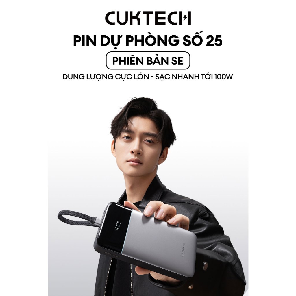 CUKTECH 25 SE Sạc Di Động | 2C+1A Max 100W | Dung Lượng 25.000mAh | Bảo Hành 18 Tháng LPB252N | BigBuy360 - bigbuy360.vn