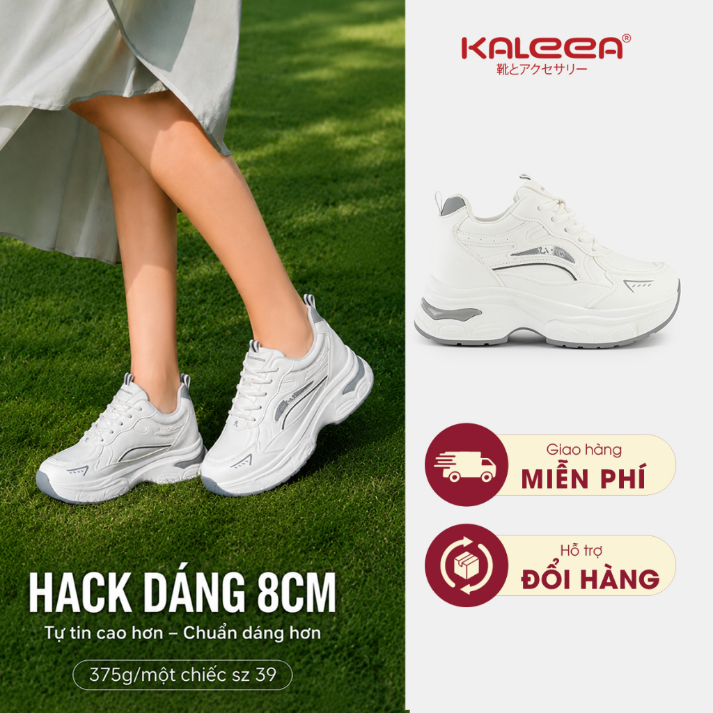 Giày thể thao nữ đế cao Kaleea T185-8cm mới, Giày thể thao nhẹ (Size 1)20260903