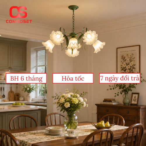 Đèn Chùm Acrylic Hình Hoa Nghệ Thuật Cho Phòng Khách, Phòng Ăn 5649