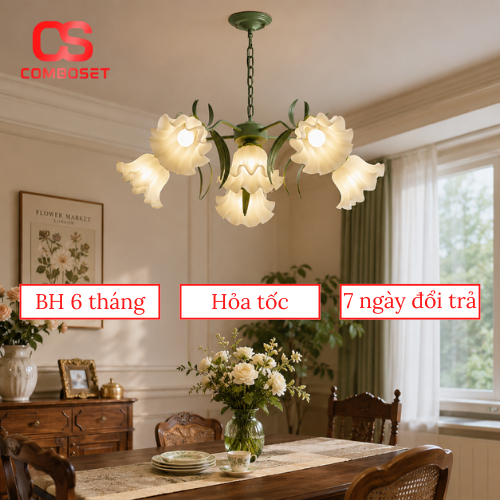 Đèn Chùm Nghệ Thuật Hình Hoa Loa Kèn Sang Trọng Cho Nhà Ở Và Nhà Hàng 5649