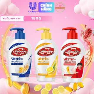Nước Rửa Tay Lifebuoy Vitamin+ Bảo Vệ Khỏi 99.9% Vi Khuẩn - Chai 180G