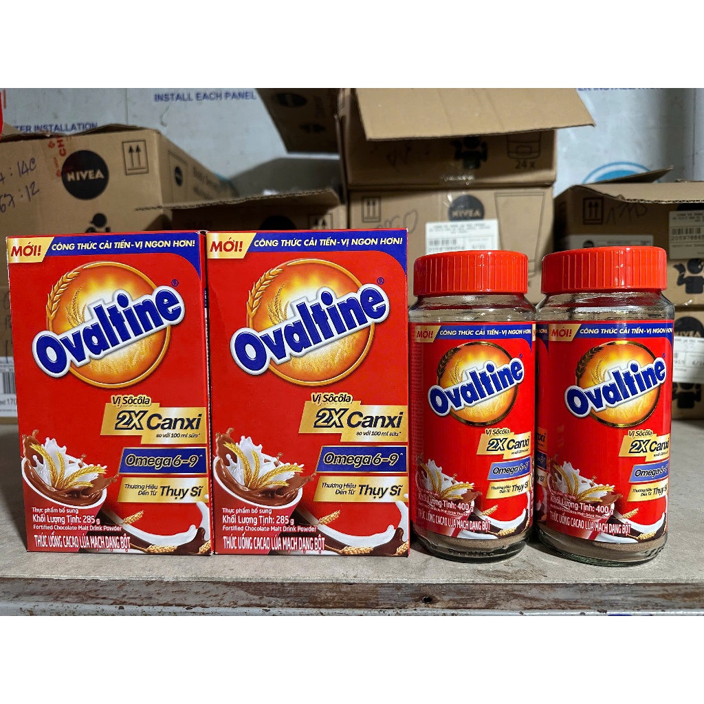 Thức Uống Ca Cao Lúa Mạch Ovaltine X2 Canxi 400gr - 285gr