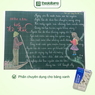 Phấn trắng vuông Tân Hà - Hộp 10 thanh dành cho bảng từ xanh