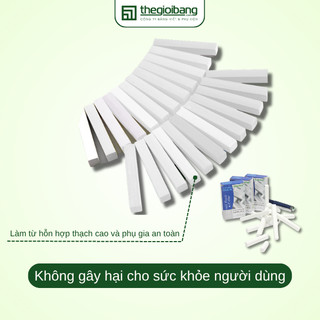 Phấn trắng vuông Tân Hà - Hộp 10 thanh dành cho bảng từ xanh