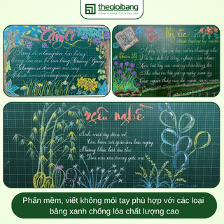Phấn trắng vuông Tân Hà - Hộp 10 thanh dành cho bảng từ xanh