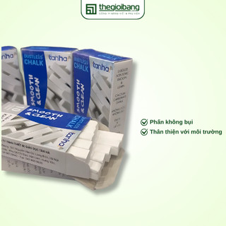 Phấn trắng vuông Tân Hà - Hộp 10 thanh dành cho bảng từ xanh