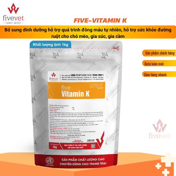 Five-Vitamin K Bổ sung vitamin K dạng bột cho vật nuôi