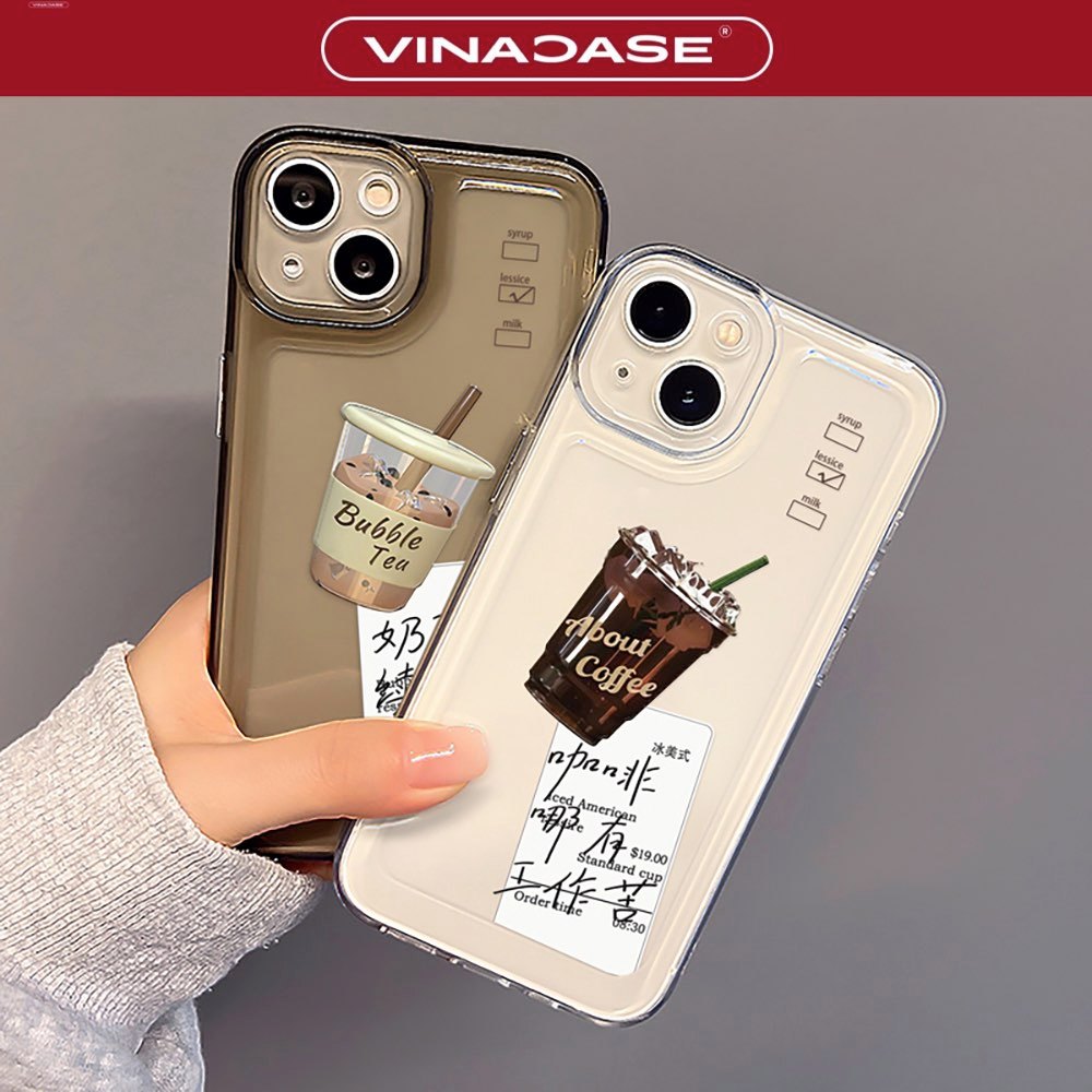Ốp Lưng iPhone 11/14 Pro Max/15 Pro Max/16 Pro Max/17 Pro Max Dẻo Trong Space Hình Coffee