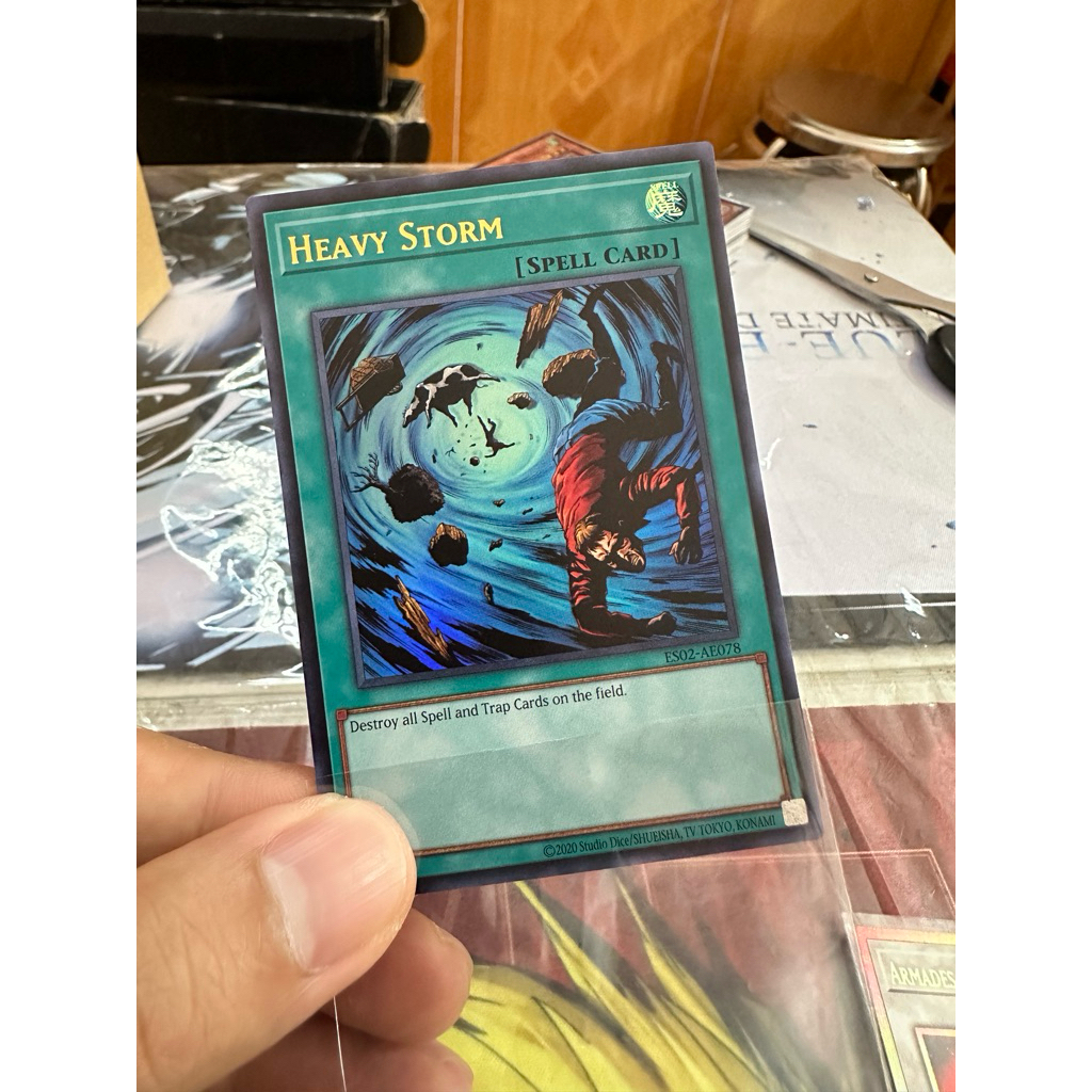 [ NEW ] Thẻ bài Yugioh ES02-AE078 Heavy Storm (UR)