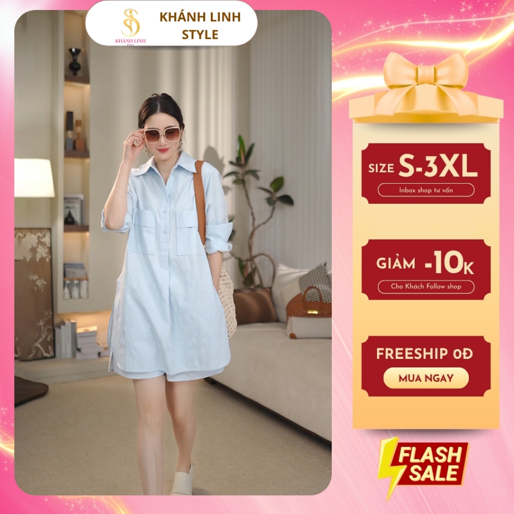 Set Bộ Lady Cổ Sơ Mi Năng Động SET004 -  Bigsize S-3XL