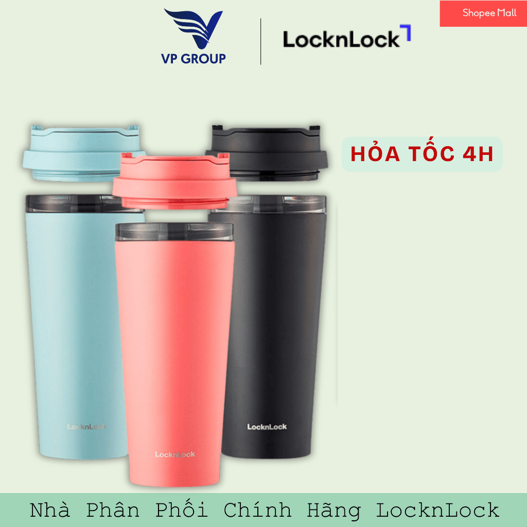 Bình giữ nhiệt LocknLock có 2 nắp thay thế New Clip Tumbler 540ml - LHC4279
