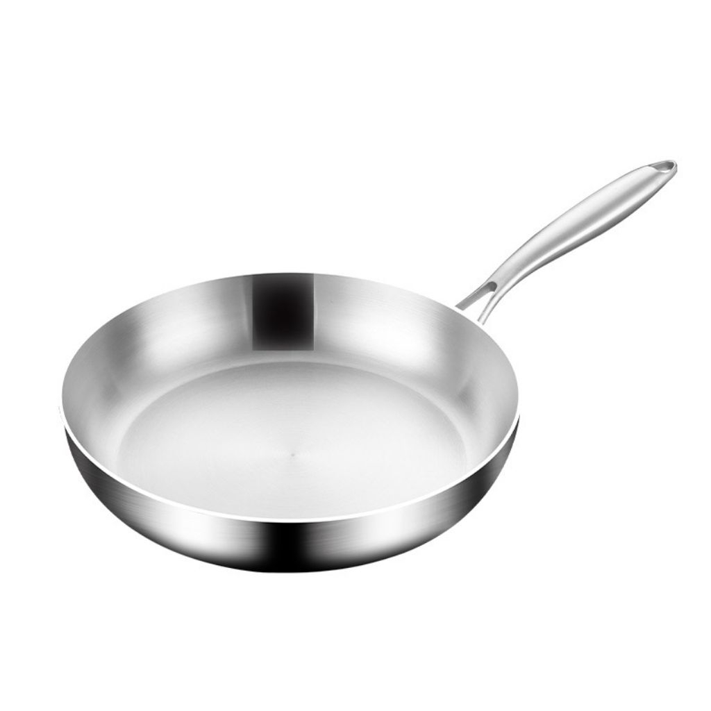 Chảo Tròn Inox Inox 316 Chiên Xào - Chảo Inox 3 Lớp