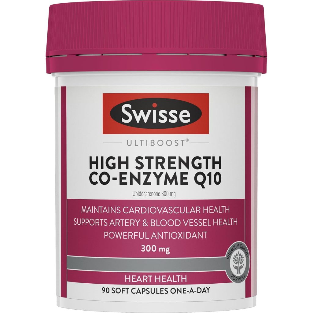 Swisse Ultiboost High Strength Co-Enzyme Q10 - Supports Heart Health & Energy Production - 90 Capsul