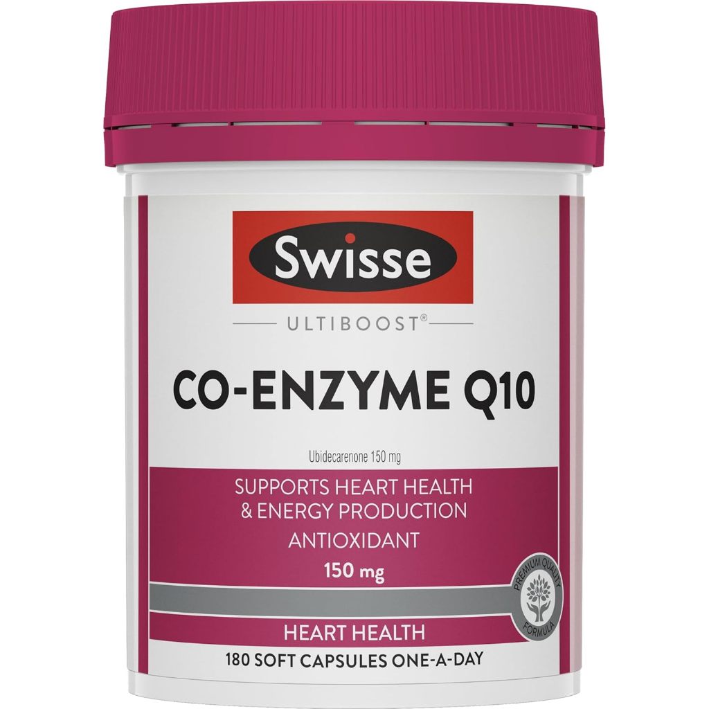 Swisse Ultiboost Co-Enzyme Q10 - Supports Heart Health & Energy Production - 180 Capsules