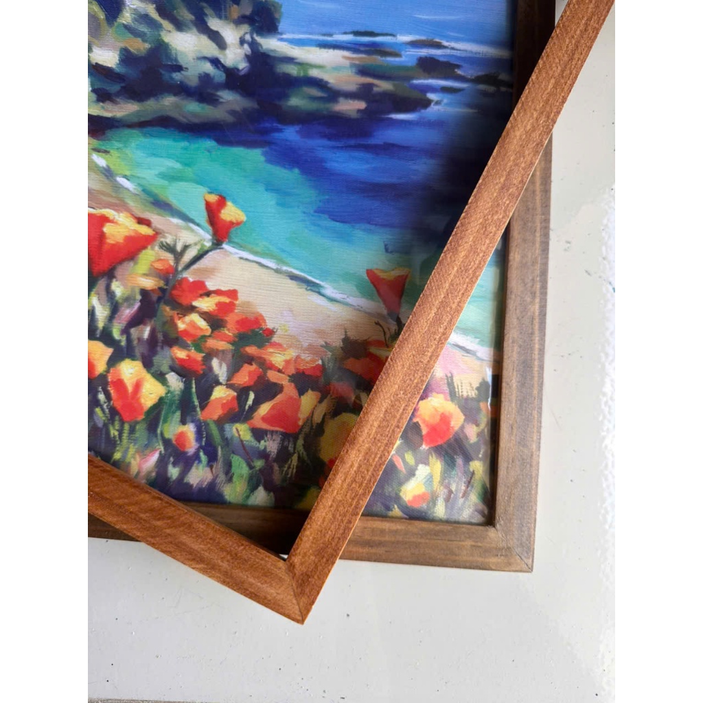 Khung tranh canvas gỗ tự nhiên khung viền tranh canvas không kính
