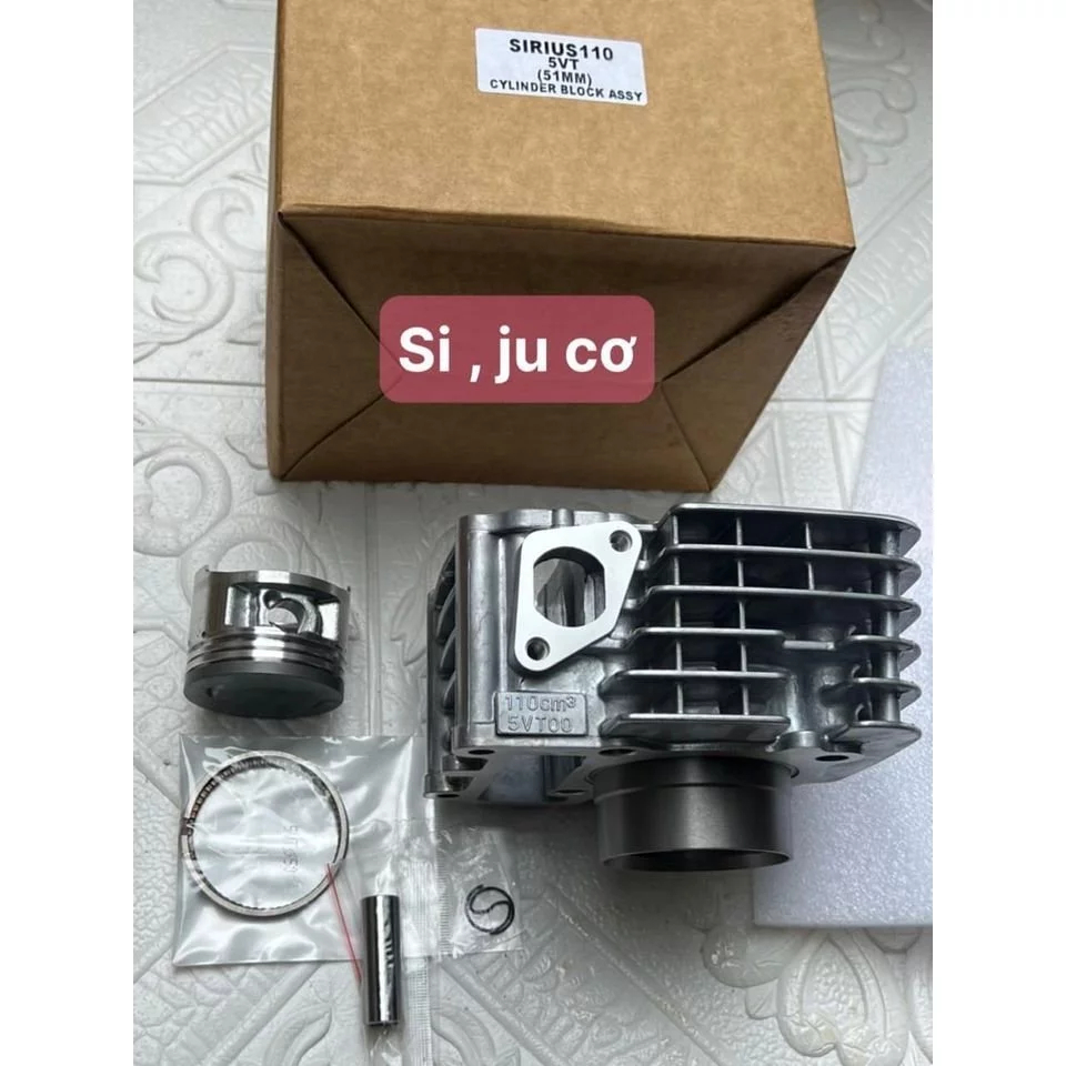 Bộ Nòng Hơi Xe Sirius, Jupiter 110cc Bản Standard Chuẩn Thông Số Zin - Củ Nòng Xylanh Kèm Trái Pisto
