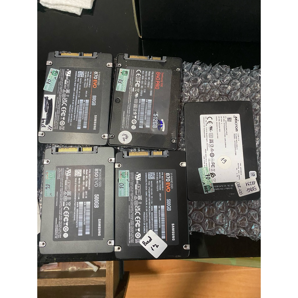 ổ cứng ssd chính hãng samsung evo 870 840  bad 1% thanh lý bao chạy ok