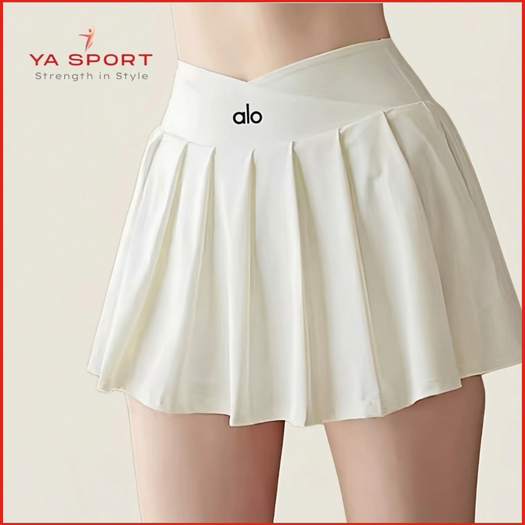 🔥 YaSport – Chân Váy Thể Thao Nữ Cao Cấp Có Logo | Váy Pickleball Co Giãn, Có Quần Chống Lộ YS200W