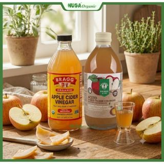Giấm táo hữu cơ có giấm cái Bragg và Probios