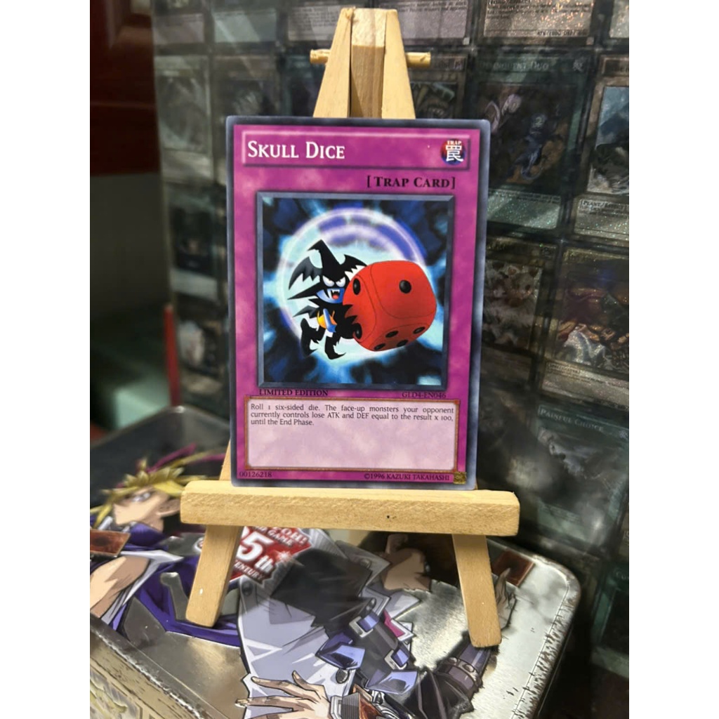[ Đỗ Lạc Yugioh ] Thẻ Bài Mint90 Yugioh Trap Skull Dice Common