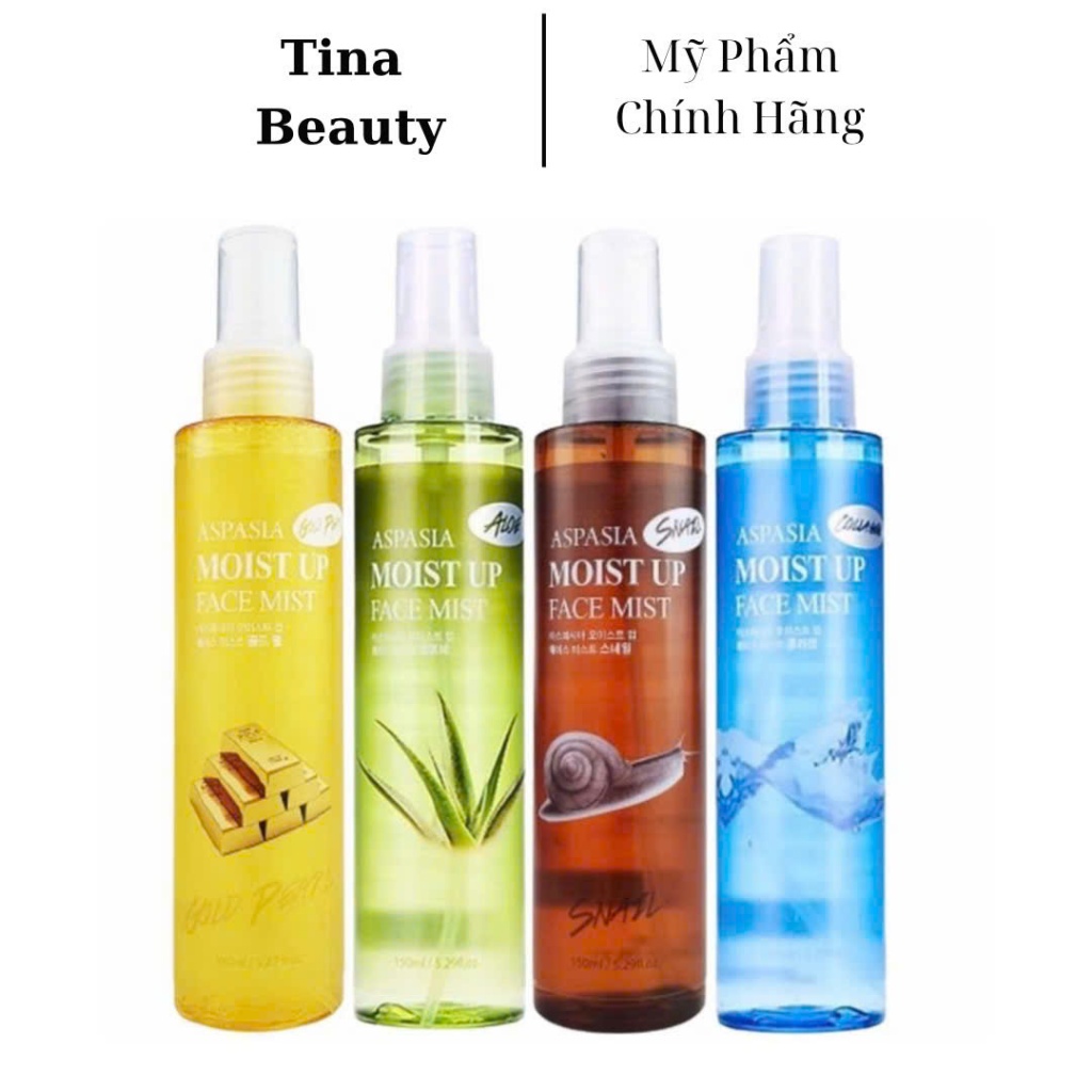 Aspasia Xịt Khoáng Nha Đam Hỗ Trợ Cấp Ẩm Giữ Lớp Trang Điểm