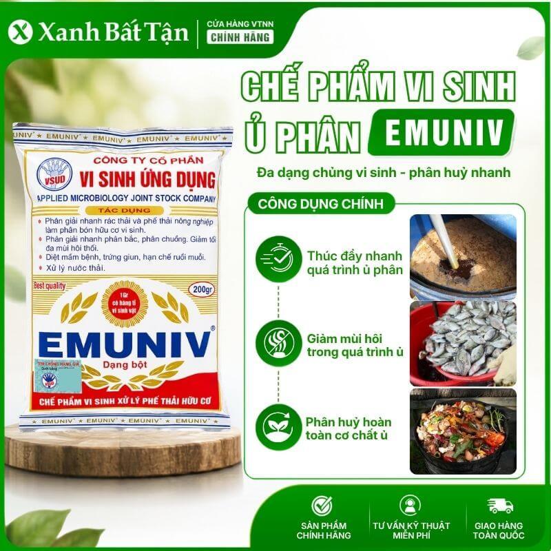 Chế phẩm ủ phân và rác thải EMUNIV 200 gram