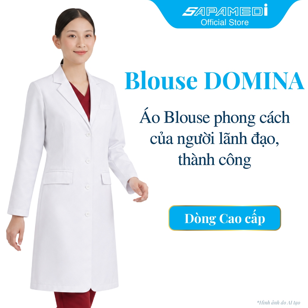 Áo Blouse Bác Sĩ Nữ Cao Cấp SAPAMEDI DOMINA(SMO-2101)