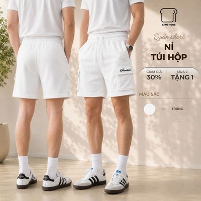 Quần short nam CARGO BAMIHOME BM, chất vải nỉ chân cua thoáng khí, thấm hút tốt, form trên gối QN29