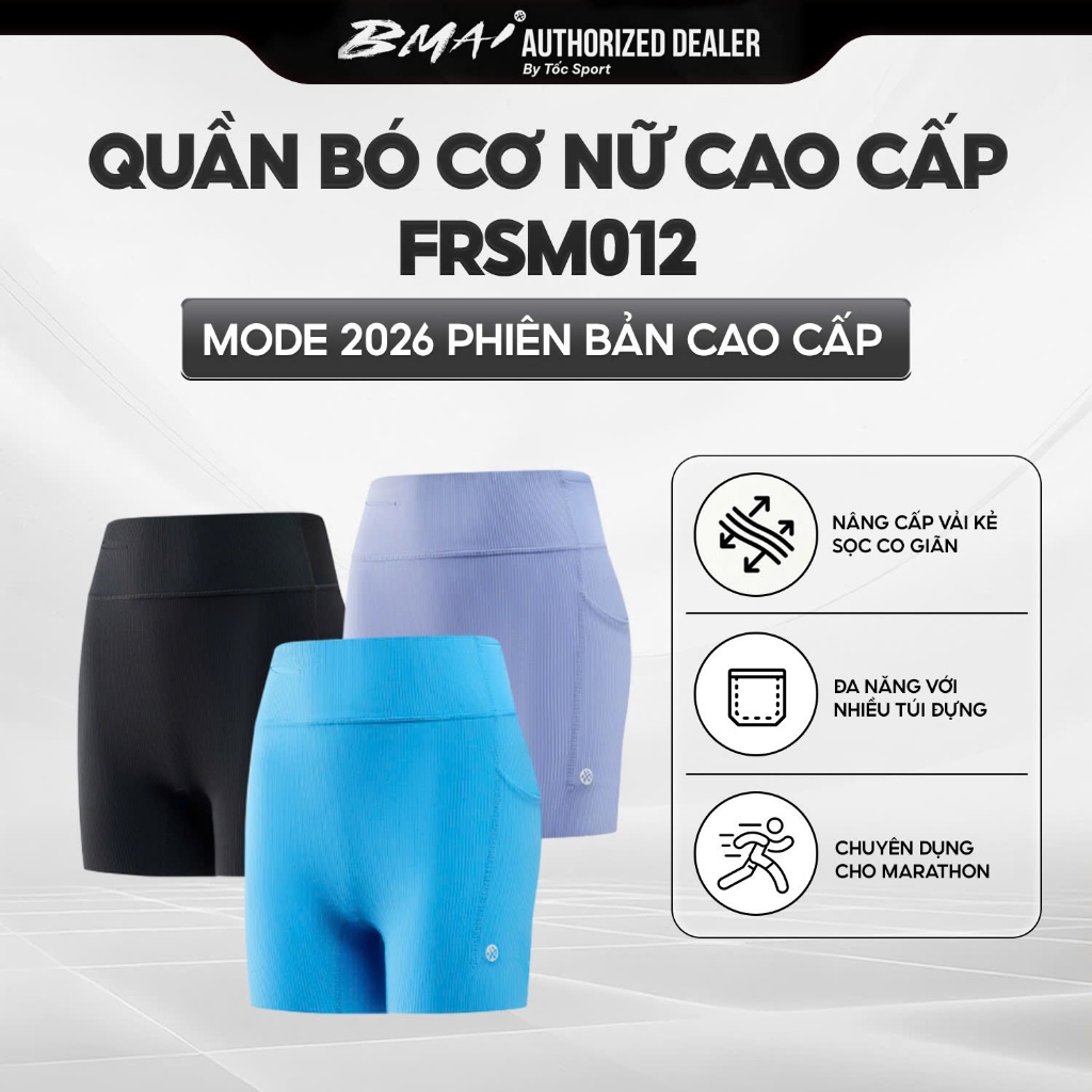 Quần Bmai | Quần Bmai Bó Đùi Chạy Bộ 2 Lớp FRSM012 | Quần Thể Thao Nũ | Quần Tập Luyện Thể Thao Và T