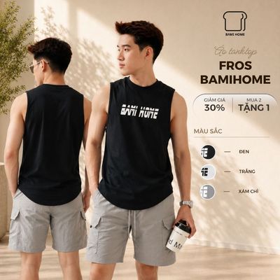 [GIẢM 50%] Áo tanktop nam BAMIHOME, áo thun ba lỗ nam chất vải co giãn, thoải mái tập gym ATT04