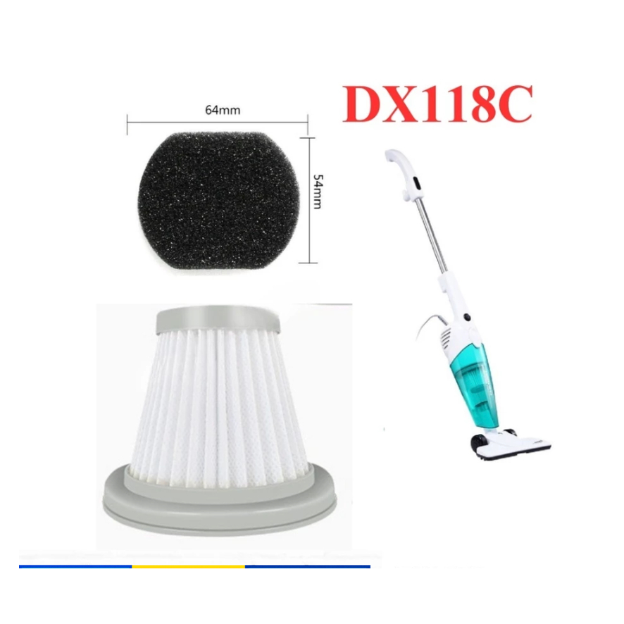 SET 5 Bộ lọc bụi thay thế cho máy hút bụi cầm tay Deerma DX118C/DX128C/ DX118C Pro .