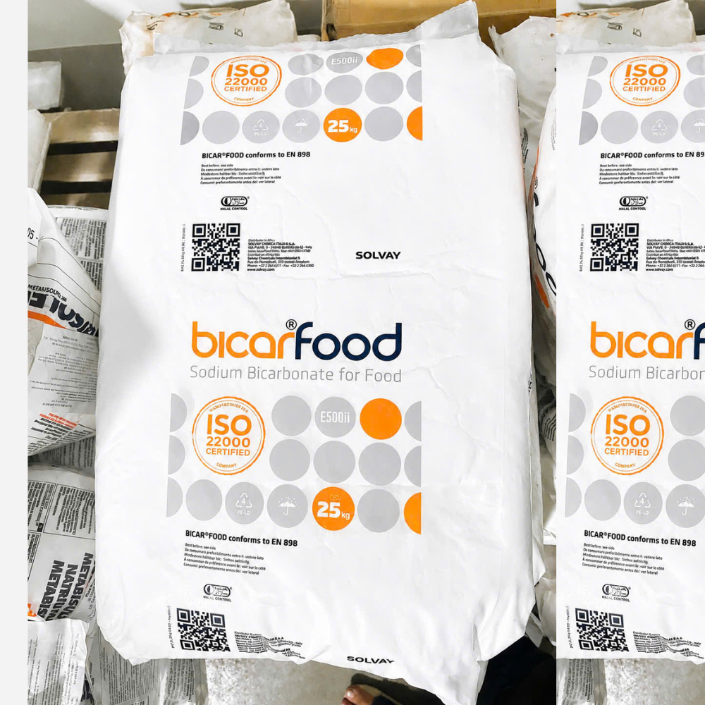 Bao 25kg Bicar Food Baking Soda (NaHCO3), Bột Nở Làm Bánh, Sodium Bicarbonate