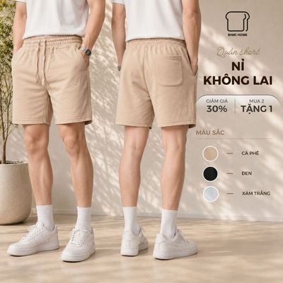 Quần short nam ROGUE BAMIHOME BM, chất vải nỉ chân cua co giãn, thấm hút tốt, form trên gối QN28