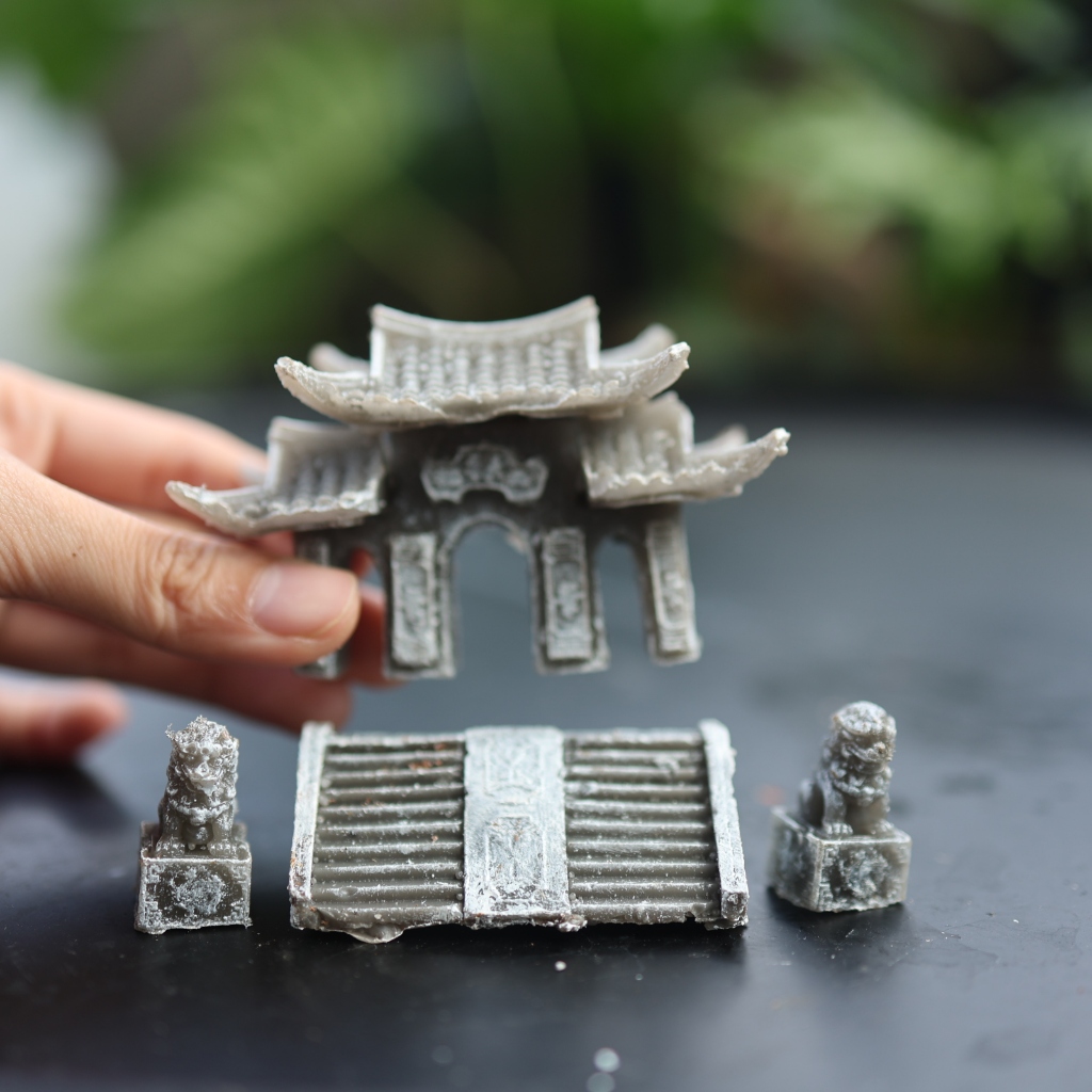 Mô Hình Cổng Làng Mini Trang Trí Tiểu Cảnh, Hồ Cá Cao 10cm