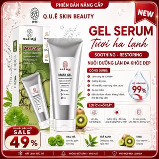 MẶT NẠ TRẮNG DA 30 lần sử dụng Hộp Mặt nạ Serum Niacinamide 2,5% Mask không rửa Gel Lạnh H.A Từ Rau má, Trà Xanh, Kiwi