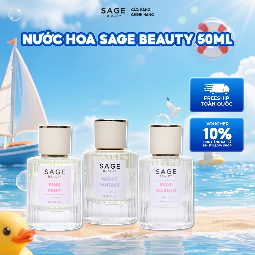 Nước Hoa Nữ SAGE BEAUTY Lưu Hương Lâu Quyến Rũ Ngọt Ngào Tinh Tế 50ml - Lưu Hương 4-6H