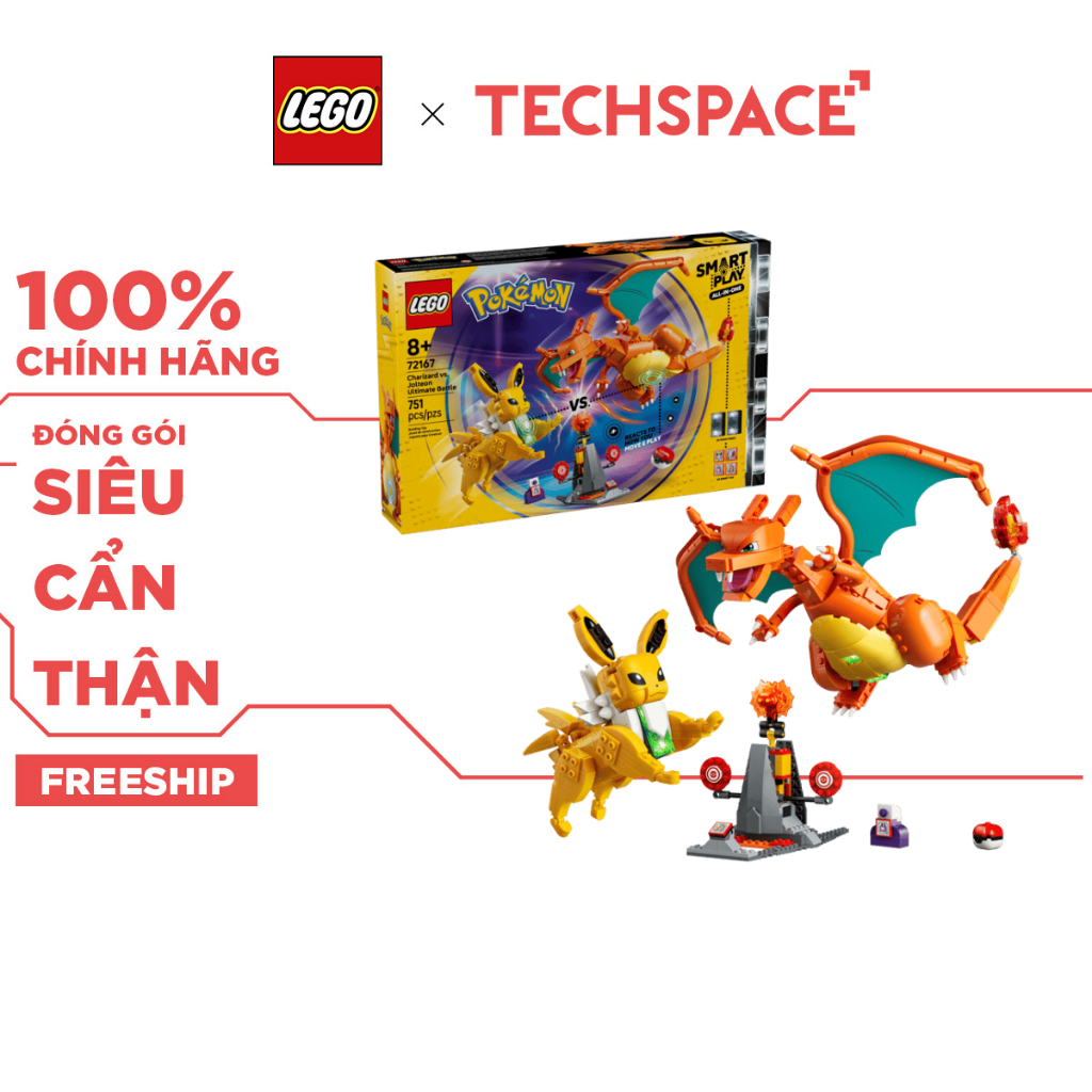 Bộ Mô Hình LEGO Trận Chiến Giữa Charizard và Jolteon LEGO POKEMON #72167