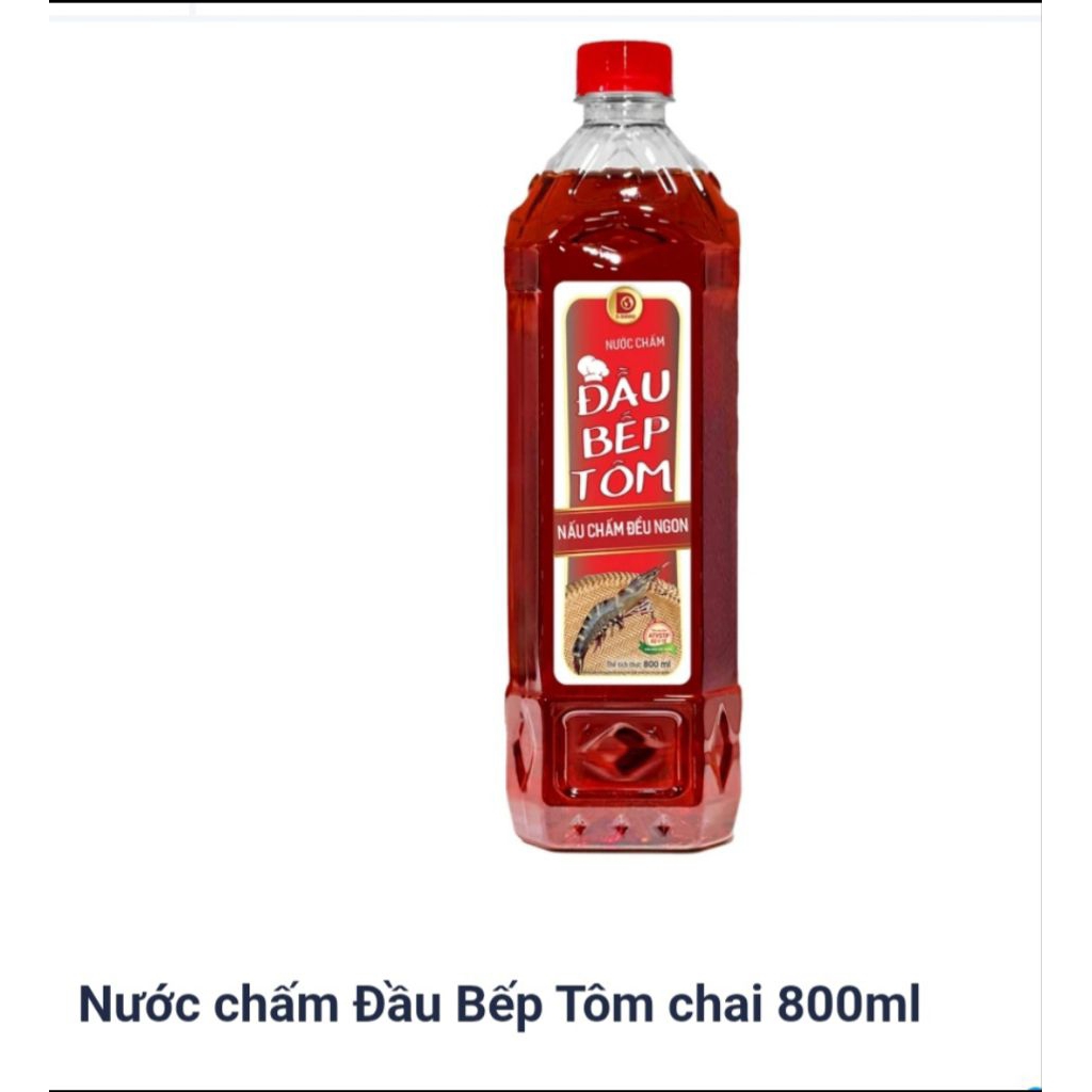 (giá gốc 48k) 2 chai Nước chấm Đầu Bếp Tôm chai 800ml