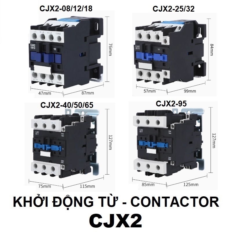 Khởi động từ AC Contactor CJX2-1201 CJX2-1801 CJX2-3201 CJX2-5011 CJX2-6511 Coil: 36VAC