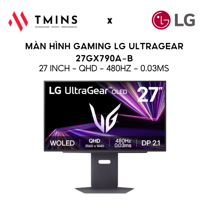 Màn Hình Gaming LG UltraGear 27GX790A-B (27 inch, QHD, 480Hz, 0.03ms) - Hàng chính hãng