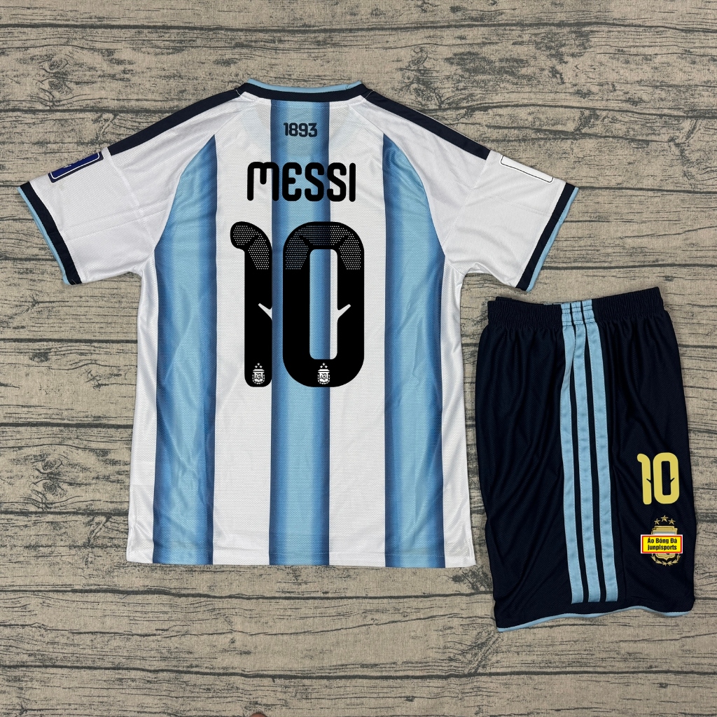 QUẦN ÁO BÓNG ĐÁ ĐỘI TUYỂN ARGENTINA - BẢN KHỞI ĐỘNG 2024 - VẢI GAI THÁI CAO CẤP