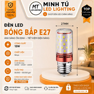 Bóng đèn Led Bắp Ngô 3 Chế Độ 12w E27 E14