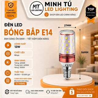 Bóng đèn Led Bắp Ngô 3 Chế Độ 12w E27 E14